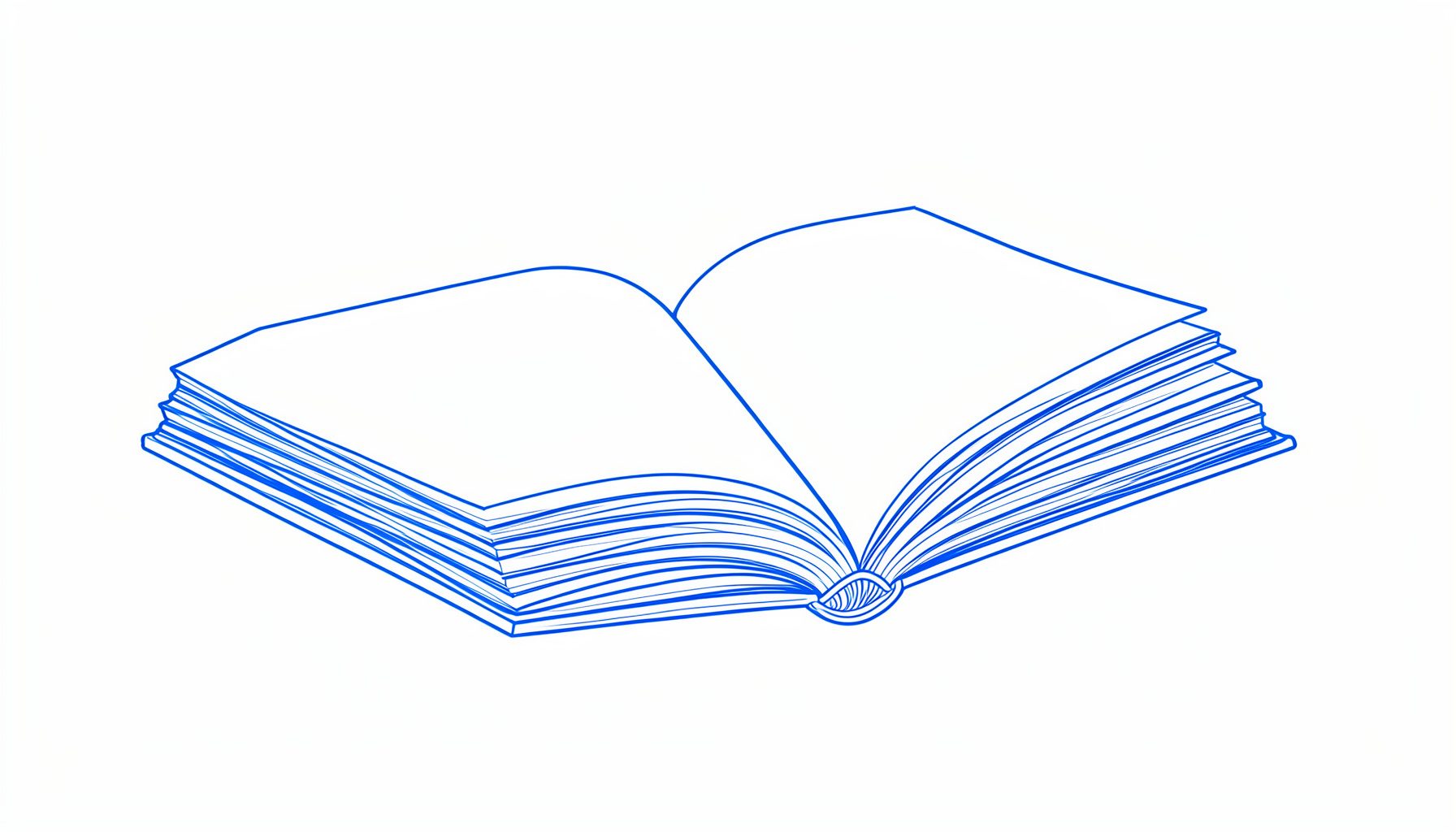 Графика: открытые книги, сложенные стопкой, тонкая штриховка, бело-серая палитра с голубым акцентом